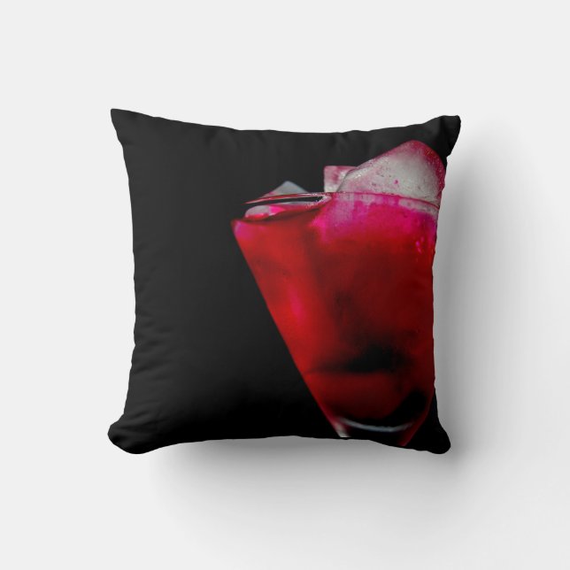 Cojín Decorativo Cóctel rojo y rosa refrescante (Anverso)