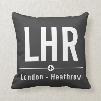 Cojín Decorativo Código del aeropuerto de Londres Heathrow - Aviaci