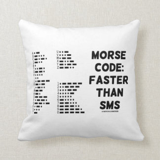 Cojín Decorativo Código Morse: Más rápidamente que SMS (Morse