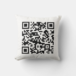 Cojín Decorativo Código QR creado al instante (introduciendo su URL