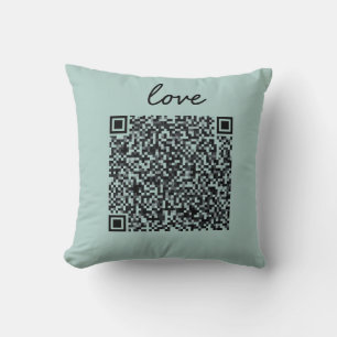 Cojín Decorativo Código QR de amor