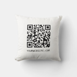 Cojín Decorativo Código QR de personalizable Enlace de su página we