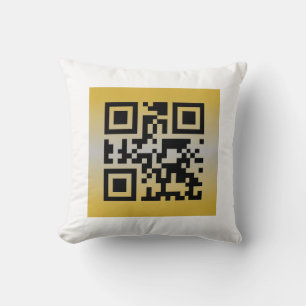 Cojín Decorativo Código QR® Mensaje: FELIZ ANIVERSARIO