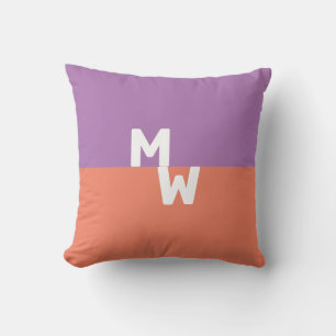 Cojín Decorativo Código QR para el Pastel de Monograma minimalista