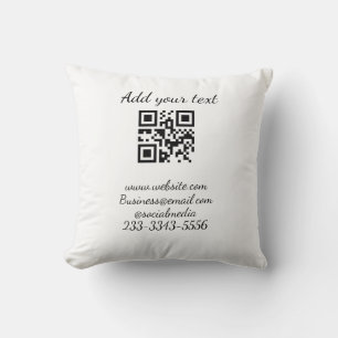 Cojín Decorativo código QR personalizado simple agregue su nombre t