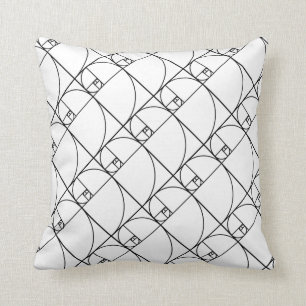 Cojín Decorativo Coeficiente de oro de Fibonacci - arte matemático