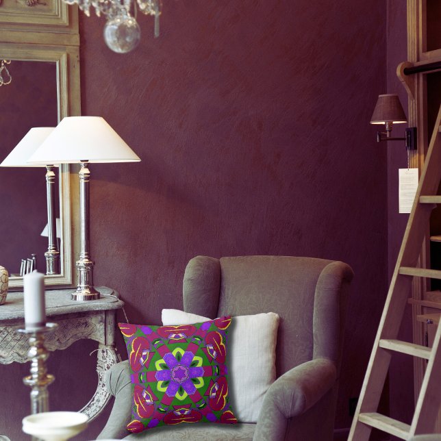 Cojín Decorativo Cœurs kaléidoscope - Hearts painting kaleidoscope  (Subido por el creador)