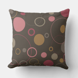 Cojín Decorativo Coffee Bean Mocha Circles Rosa