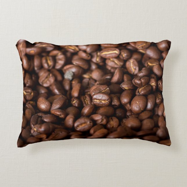 Cojín Decorativo Coffee Beans Backgroundabstract, aroma, background (Anverso)