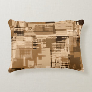 Cojín Decorativo Coffee Brown Abstract Trendy