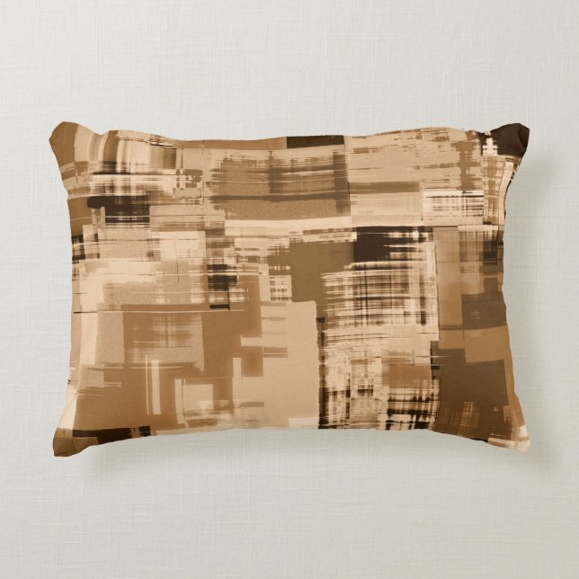 Cojín Decorativo Coffee Brown Abstract Trendy (Anverso)