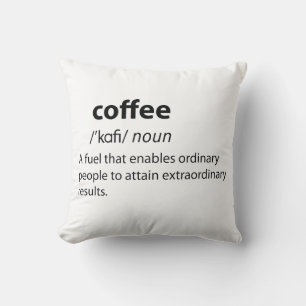 Cojín Decorativo Coffee Funny Dictionary Definition