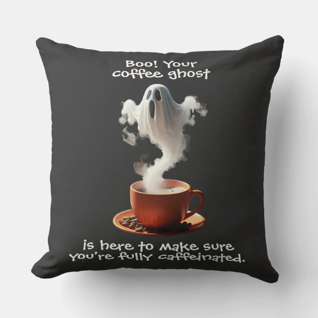 Cojín Decorativo Coffee Ghost (Anverso)