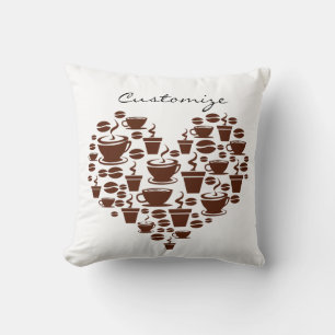 Cojín Decorativo Coffee Lover Heart Thunder_Cove