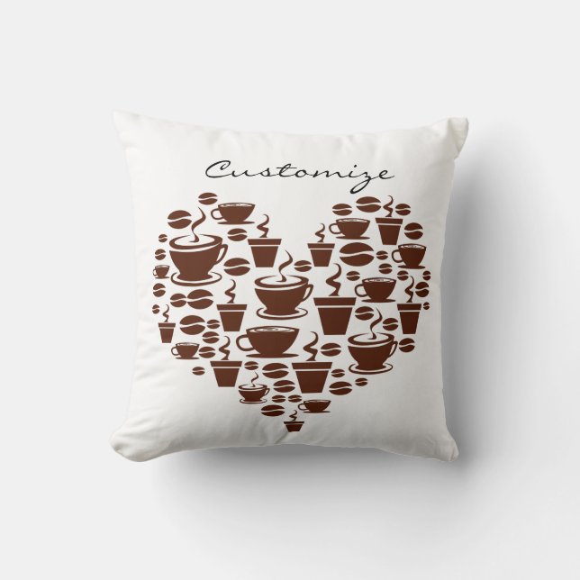 Cojín Decorativo Coffee Lover Heart Thunder_Cove (Anverso)