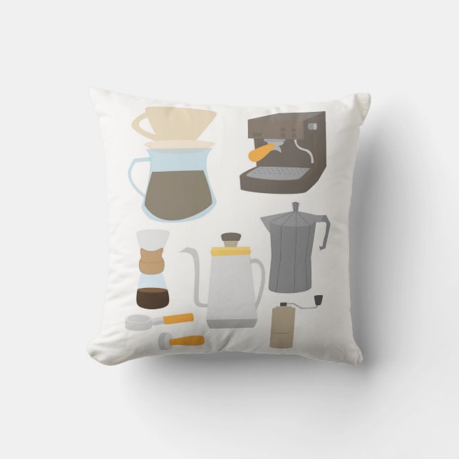 Cojín Decorativo Coffee Maker Tools (Anverso)