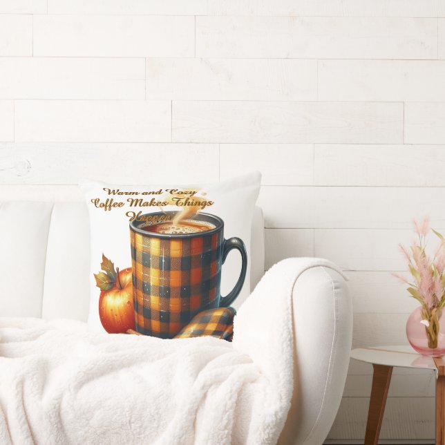 Cojín Decorativo Coffee Makes Things Happen (Sofá)