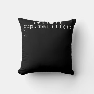 Cojín Decorativo Coffee Refill Smart Coding Software Engineer