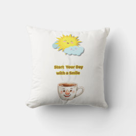 Cojín Decorativo Coffee Time – Cute Smiling Cup