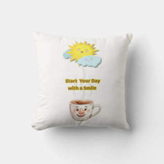 Cojín Decorativo Coffee Time – Cute Smiling Cup