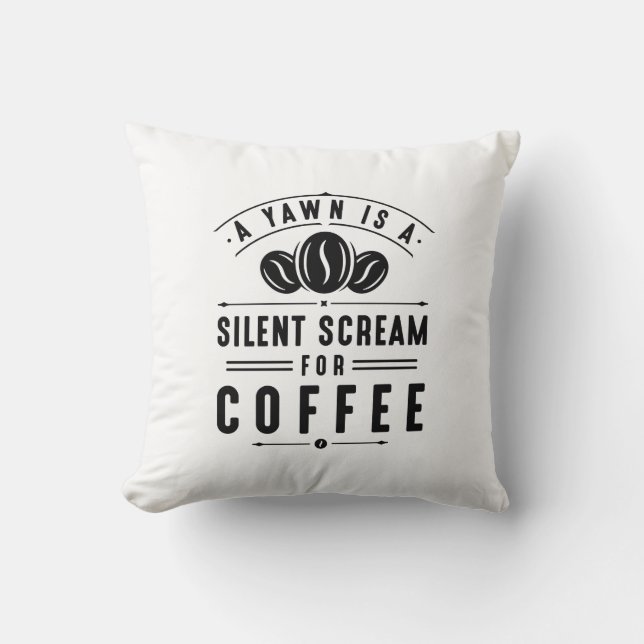 Cojín Decorativo Coffee Yawn (Anverso)