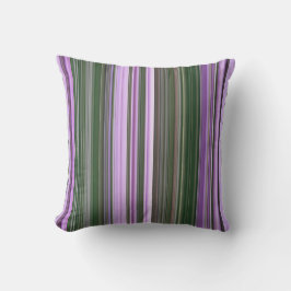 Cojín Decorativo Cohetes de Dama Morado y Verde a Rayas