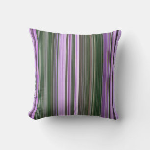 Cojín Decorativo Cohetes de Dama Morado y Verde a Rayas