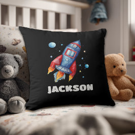 Cojín Decorativo Cohetes espaciales Personalizados Niños Cushion