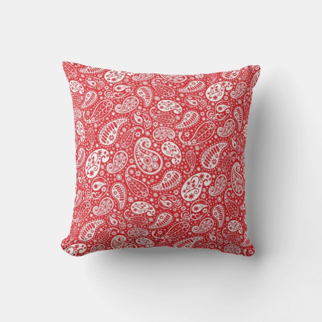 Cojín Decorativo "Cojín decorativo Red Paisley" (Anverso)