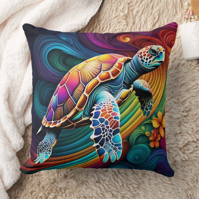 COJÍN DECORATIVO COJINETE DE LA TORTUGA ABSTRACTA (Manta)
