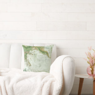 COJÍN DECORATIVO COJINETE DE MÁRMOL ABSTRACTO DE LUXE SAGE