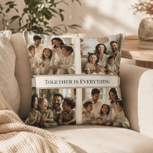 Cojín Decorativo Colage de Fotos Familiares Personalizado – Juntos