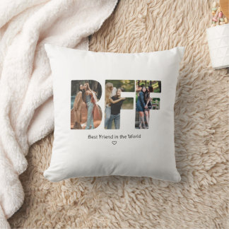 Cojín Decorativo Colage de Fotos Modernas y Elegantes de Amigas