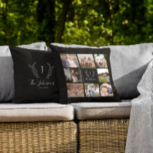 Colage de fotos personalizado con monograma de fam