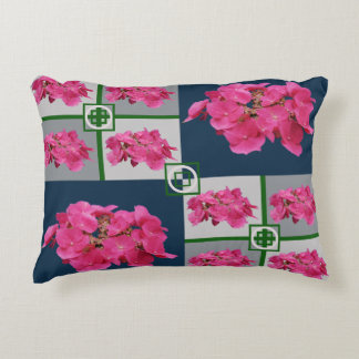 Cojín Decorativo Colaje de Fotos de Flor de Hortensia Vibrante Mini