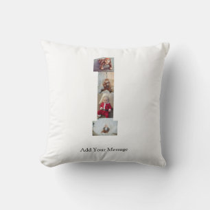 Cojín Decorativo Colaje de Fotos en Blanco y Negro Número 1