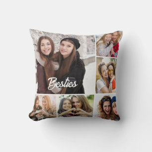 Cojín Decorativo Colcha de fotos personalizada "Amigas inseparables