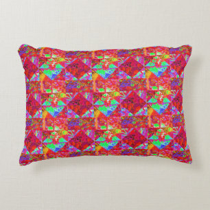 Cojín Decorativo Colcha de jardín colorida con hortensia roja