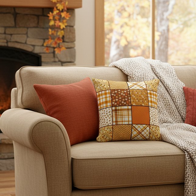 Cojín Decorativo colcha de patchwork de otoño (Subido por el creador)