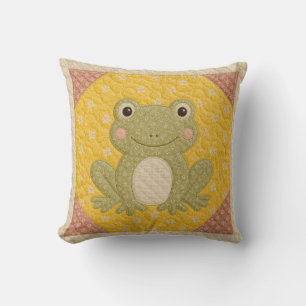 Cojín Decorativo Colcha de ranita verde