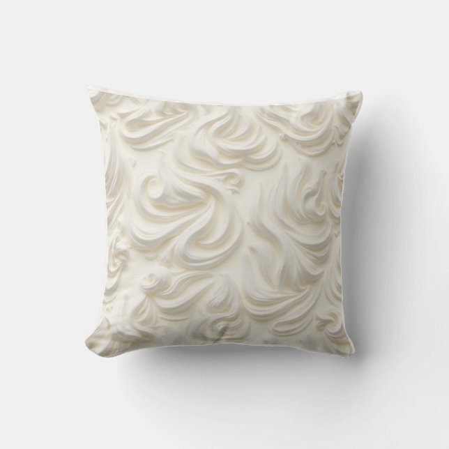 Cojín Decorativo Colchón con motivos de crema batida (Anverso)