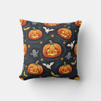 Cojín Decorativo Colchón de Halloween con monstruos y calabazas com
