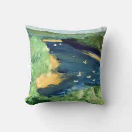 Cojín Decorativo Colchón de la escena del río artístico australiano
