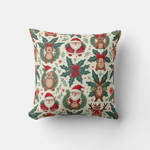 Cojín Decorativo Colchón de Navidades Cute Santa y Rudolph