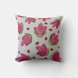 Cojín Decorativo Colchón de tiro rosa y verde