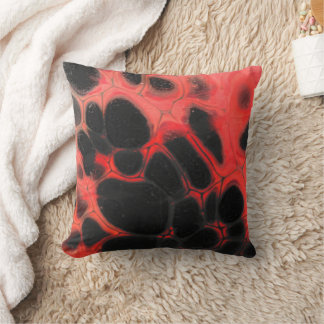 Cojín Decorativo Colchón volcánico rojo y negro