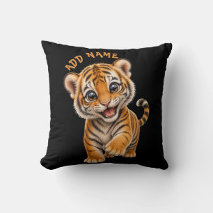 Cojín Decorativo Colección de animales bebés activos lindos Tigre N