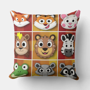 Cojín Decorativo Colección de animales lindos para niños y amantes 