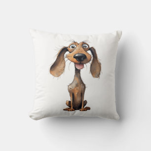 Cojín Decorativo Colección de arte de raza de perro de dibujos anim
