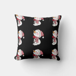 Cojín Decorativo Colección de diseños de muñeco de nieve invernal f